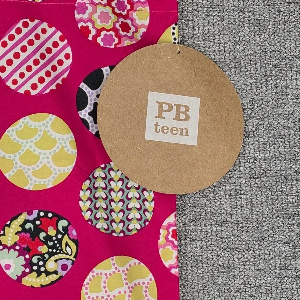 POTTERY BARN TEEN – 100% COTTON SLEEPING BAG PILLOWCASE – MULTICOLOR PRINT – NWT